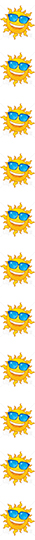 Smiling Sun with Sun glasses Border