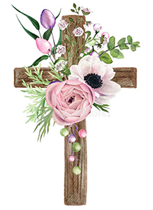 Flowers and Cross